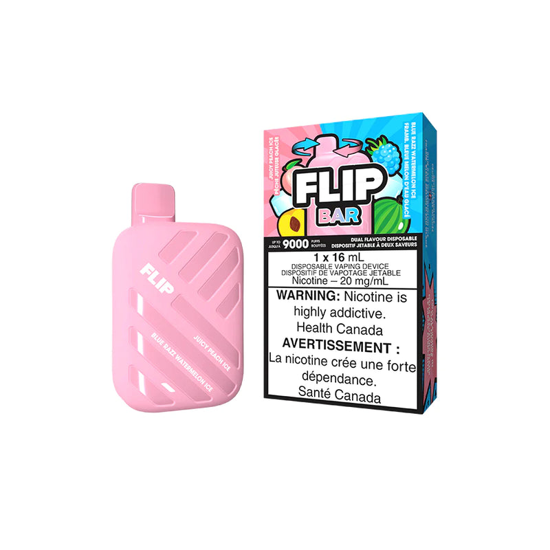 FlipBar 9000 2 in 1 - Juicy Peach Ice + Blue Razz Watermelon Ice