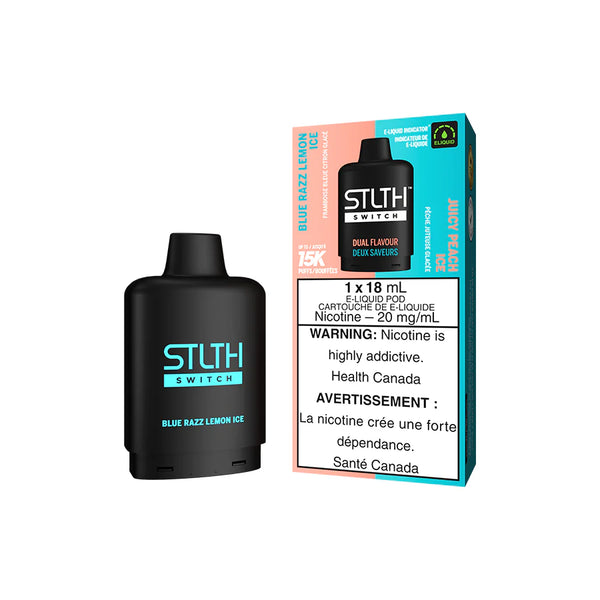 STLTH Switch Pod - Blue Razz Lemon Ice and Juicy Peach Ice