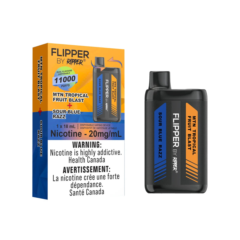 Rufpuf Ripper Flipper 11000 - Sour Blue Razz + MTN Tropical Fruit Blast