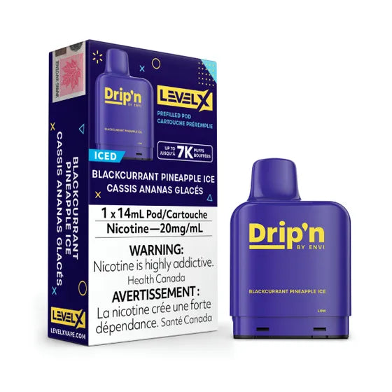 Drip'N - 7000 Level X Pod - Blackcurrant Pineapple Ice