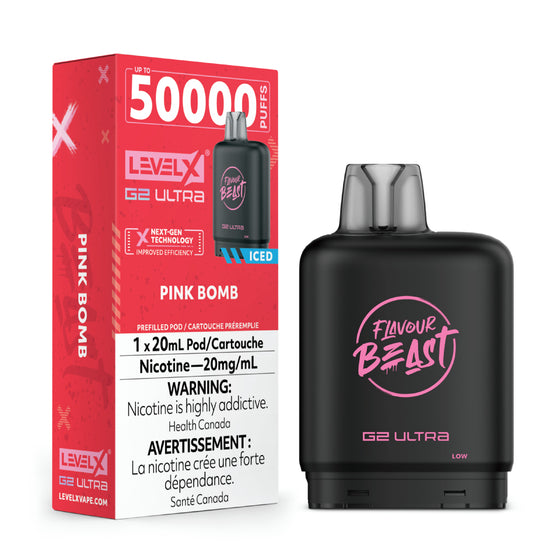 Flavour Beast - Ultra 50K Level X Pod - Pink Bomb Iced - AB
