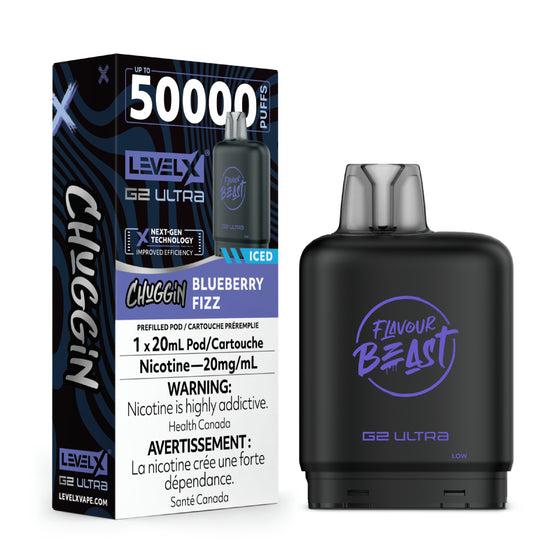 Flavour Beast - Ultra 50K Level X Pod - Blueberry Fizz Ice - AB
