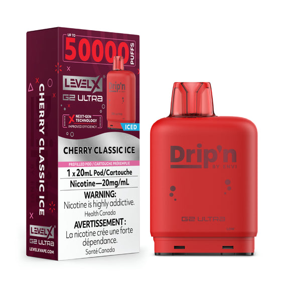 Drip'N - Ultra 50K Level X Pod - Cherry Classic Ice - AB