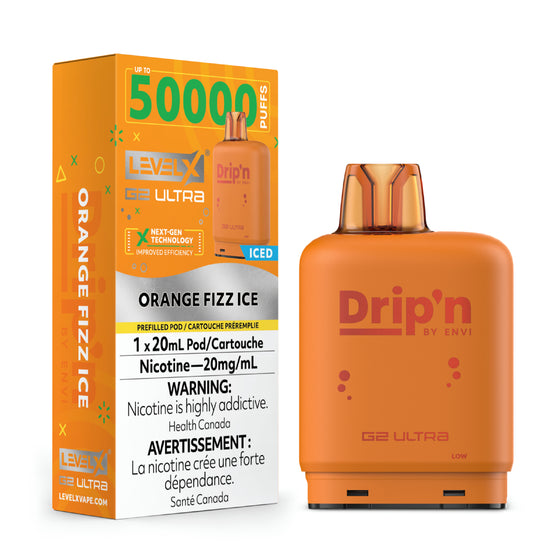 Drip'N - Ultra 50K Level X Pod - Orange Fizz Ice - AB