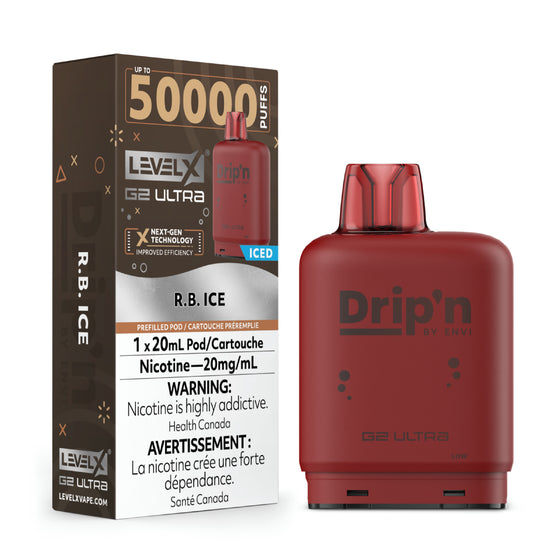 Drip'N - Ultra 50K Level X Pod - R.B. Ice - AB