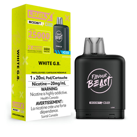 Flavour Beast - Boost 25K Level X Pod - White G.B. - AB