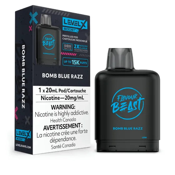 Flavour Beast - Boost 25K Level X Pod - Bomb Blue Razz