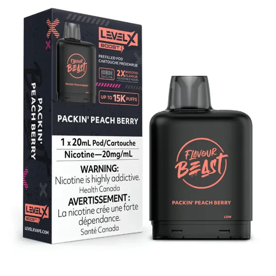 Flavour Beast - Boost 25K Level X Pod - Packin' Peach Berry