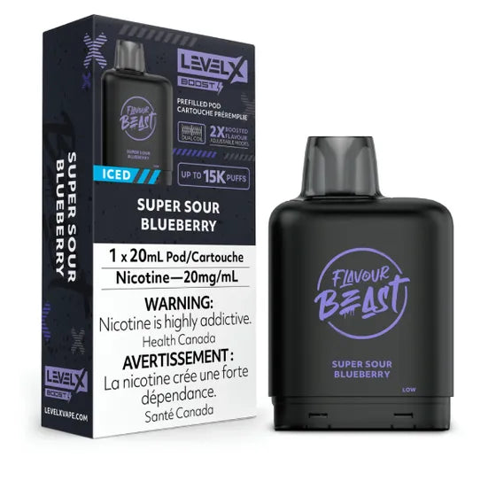 Flavour Beast - Boost 25K Level X Pod - Super Sour Blueberry Iced