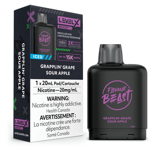 Flavour Beast - Boost 25K Level X Pod - Grapplin' Grape Sour Apple