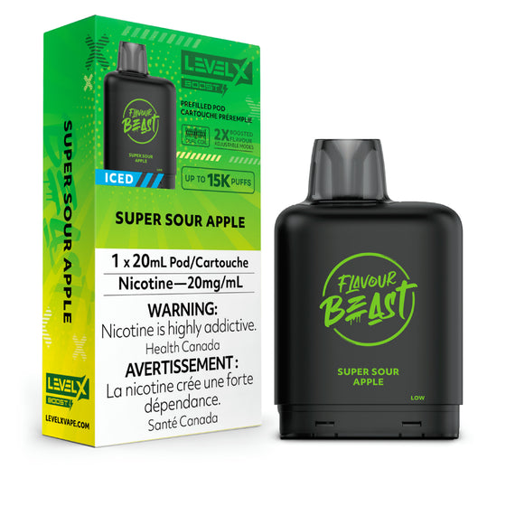 Flavour Beast - Boost 25K Level X Pod - Super Sour Apple Iced