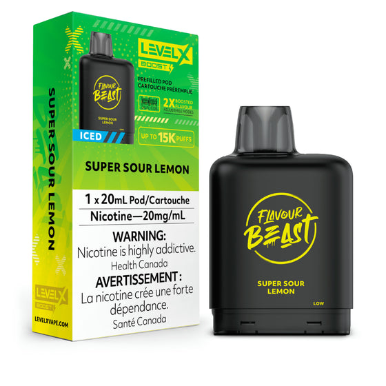 Flavour Beast - Boost 25K Level X Pod - Super Sour Lemon Iced