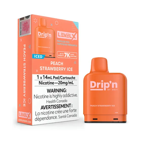 Drip'N - 7000 Level X Pod - Peach Strawberry Ice