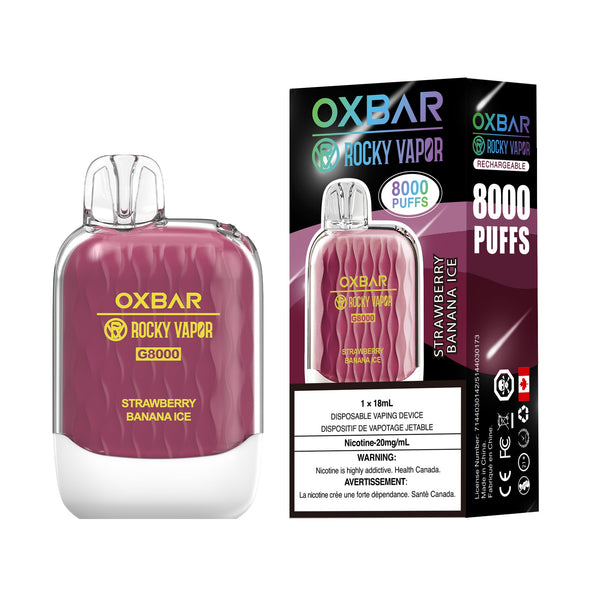 Oxbar 8000 - Strawberry Banana Ice