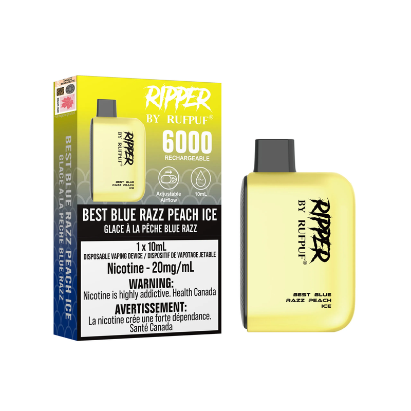 RufPuf Ripper 6000 - Best Blue Razz Peach Ice